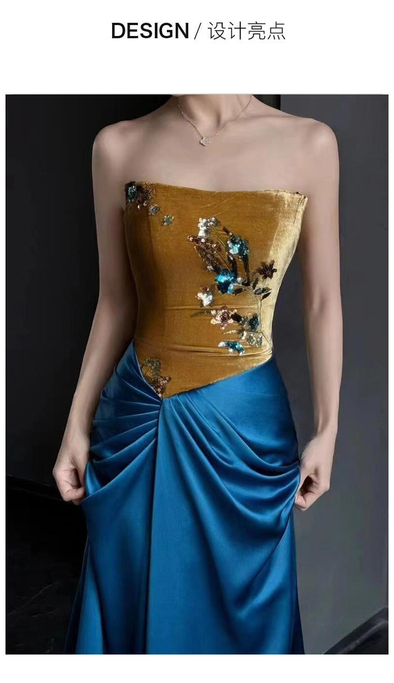 New Chinese Style Morning Gowns Women's 2024 New High-Grade National Style Bride Engagement Back-to-Door Formal Dress Women's Toast Clothing Back-to-Door Banquet