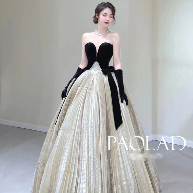 Ball gown Evening Dress Bride Engagement High-End Temperament Noble Elegant Birthday Banquet Annual Meeting Host  Women's Long H3569