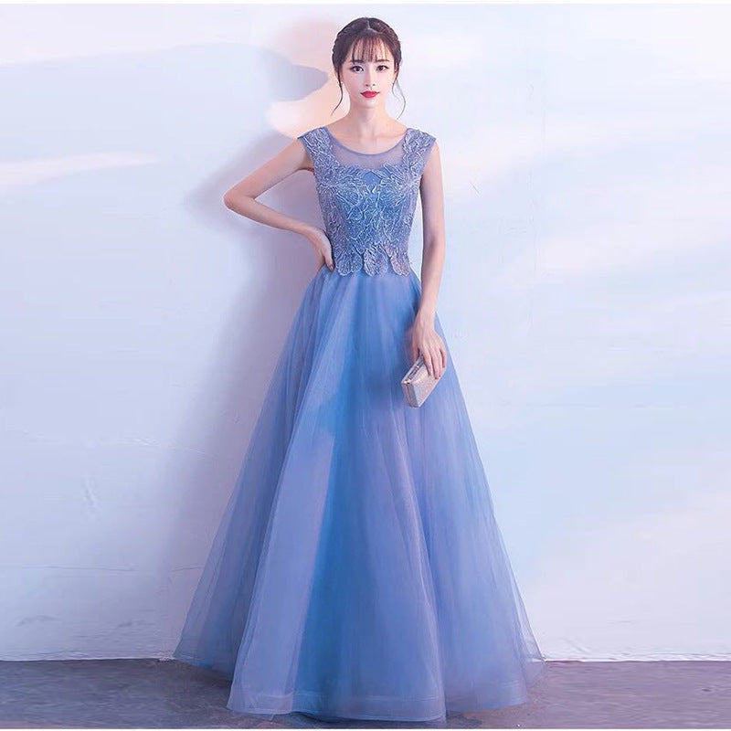 Women's Autumn and Winter New Banquet Party Dignified Elegant Long Annual Meeting Dress Slim Slimming Dress