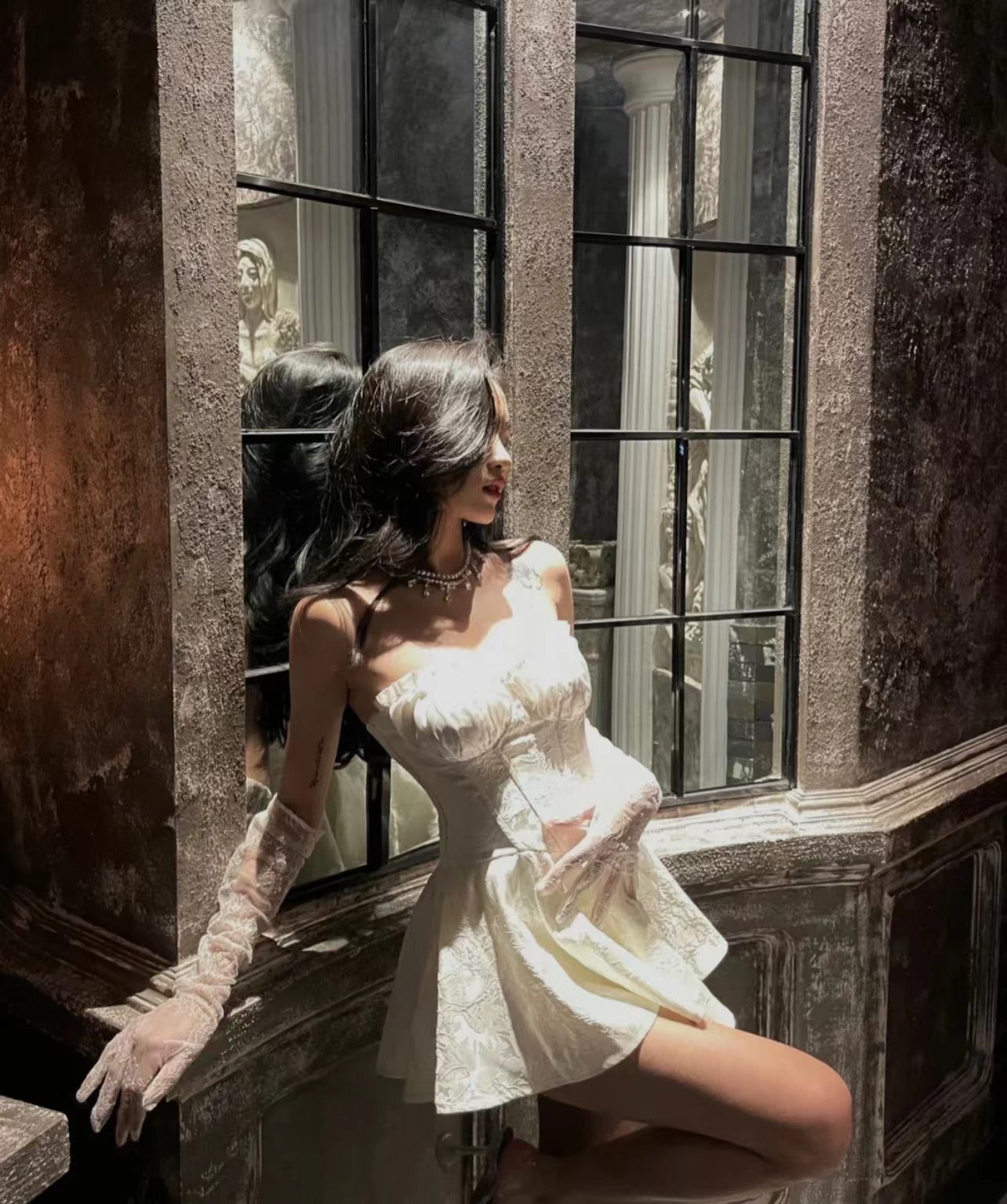 French Style Retro Elegant Tube Top Dress 2024 New Autumn and Winter Gentle Sexy Nightclub Scheming Dinner Suit