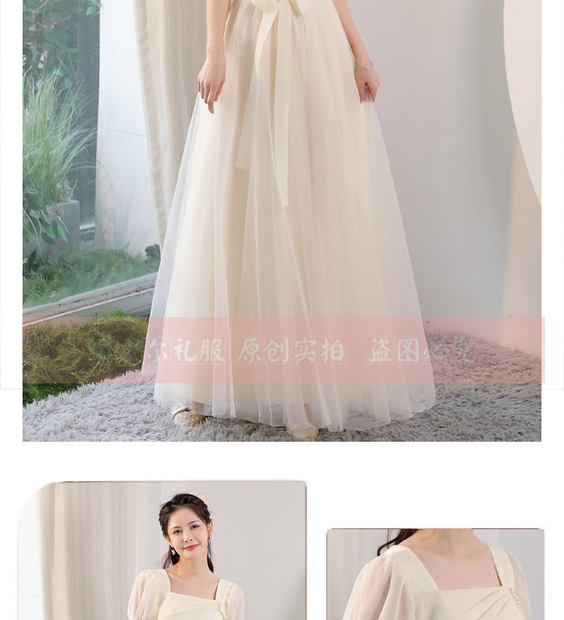 Bridesmaid Dress 2024 New Sisters Group Niche plus Size Slimming Adult Graduation Host Sisters Group Evening Dress