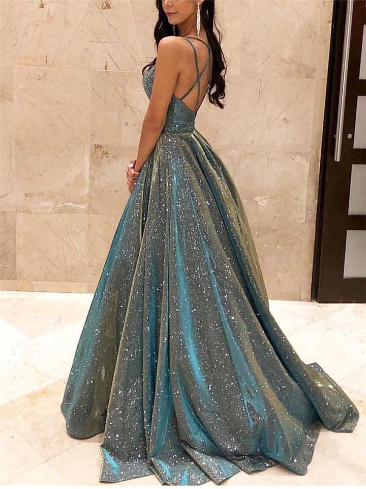 2024 European and American Foreign Trade Amazon AliExpress Wish New Tube Top Shiny Long Large Hem A- line Slimming Evening Dress