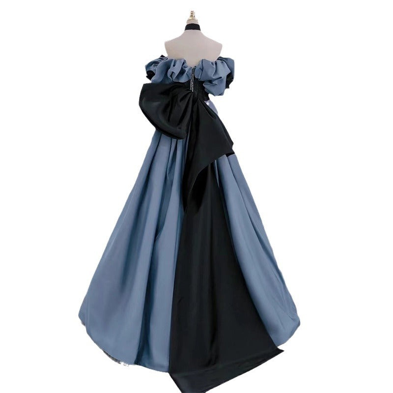Princess Evening Dress 2023 New Banquet Host Dress Female Solo Art Exam Performance Dress Adult Ceremony Dress