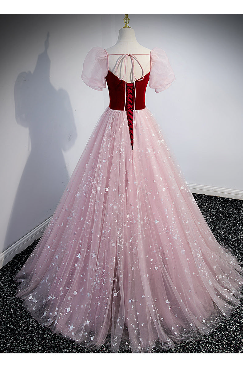 French Princess Dress Evening Dress Female Adult Ceremony Fairy Starry Sky Gradient Dress Student Graduation Ceremony Piano Performance