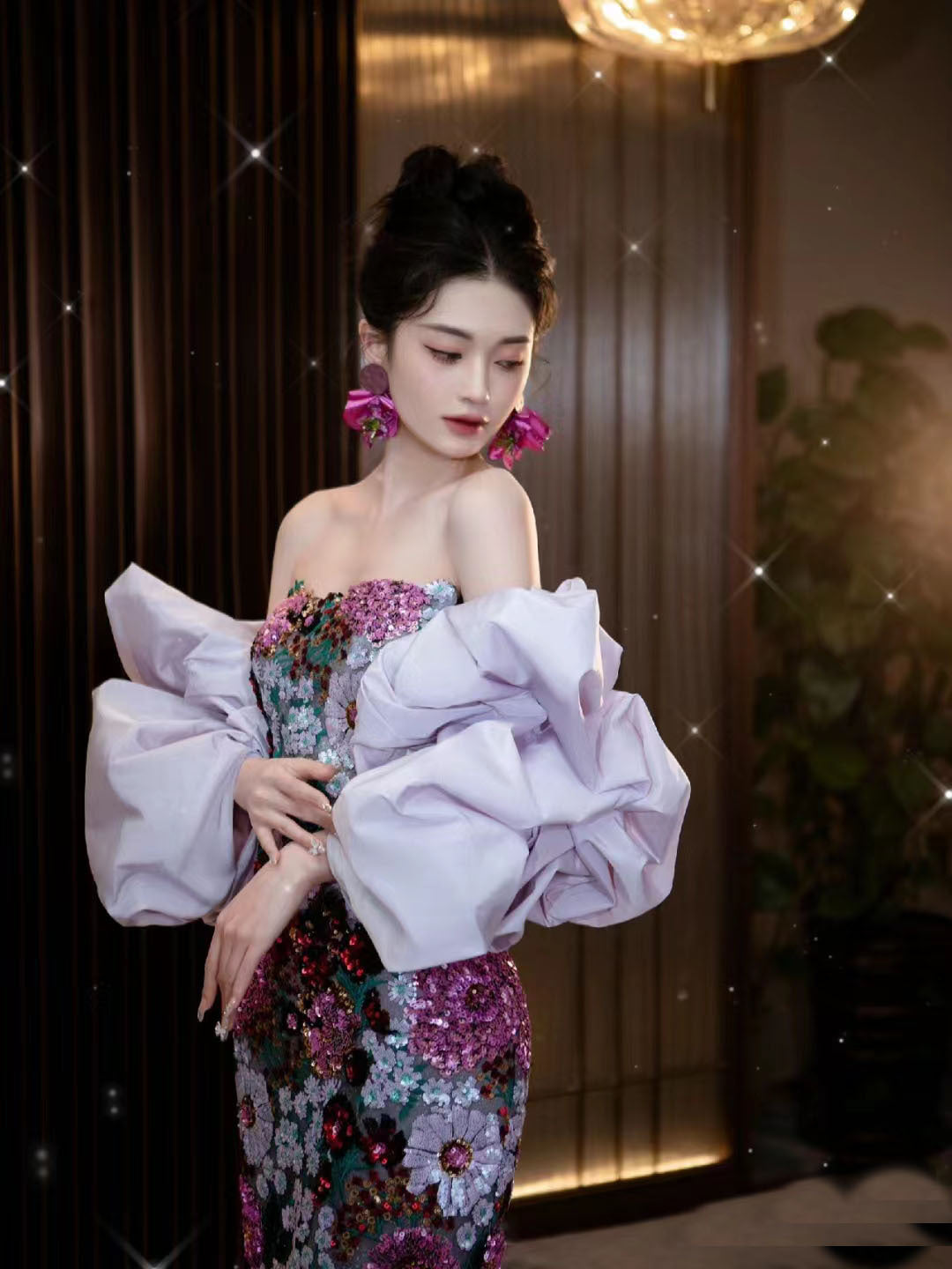 New Chinese Style Fishtail Evening Dress 2024 New Light Luxury Minority Morning Gowns Toast Dress Bride Purple Banquet Dress