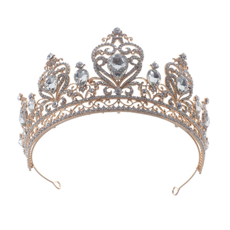 Head Crown Baroque Crown Girls Adult Ceremony Bride Vintage Headband Hair Accessories Rhinestone Crystal Headband Wedding H8293