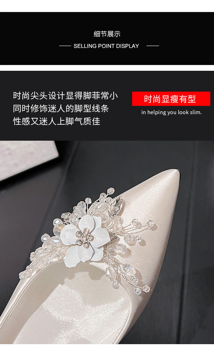 Wedding shoes high heels Rhinestone High Heel French H882