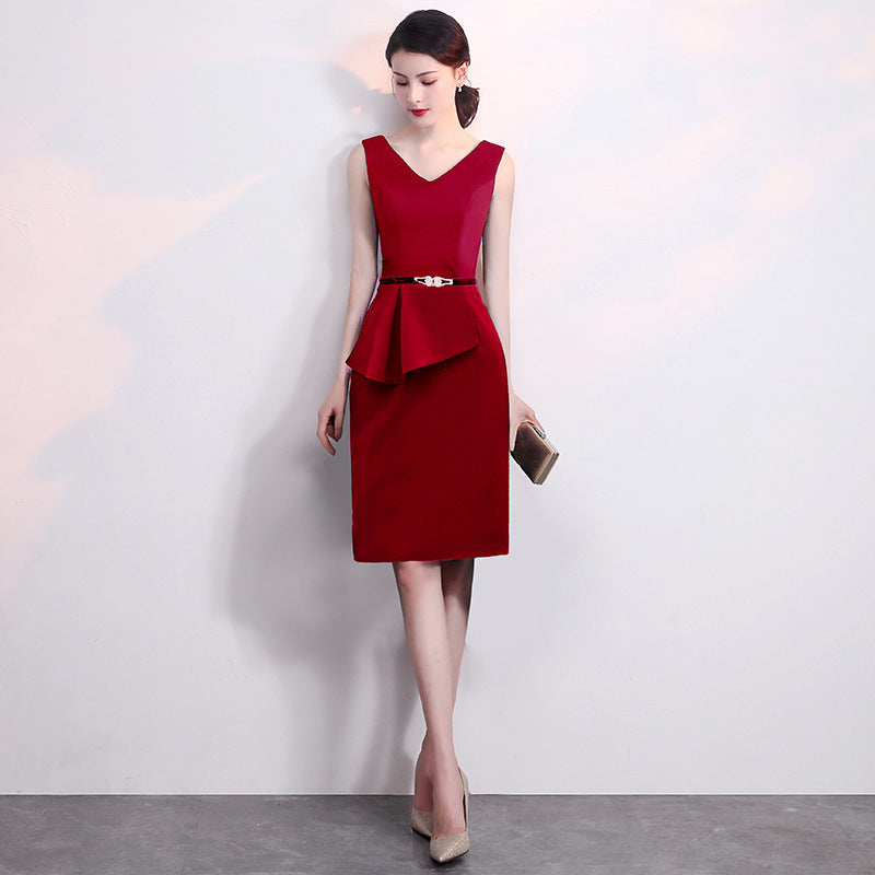 Banquet Little Evening Dress for Women 2024 New Elegant and Simple Dress Suitable for Casual Wear