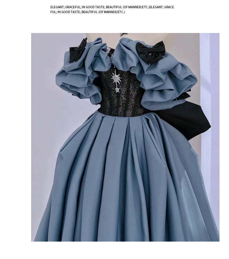 Princess Evening Dress 2023 New Banquet Host Dress Female Solo Art Exam Performance Dress Adult Ceremony Dress