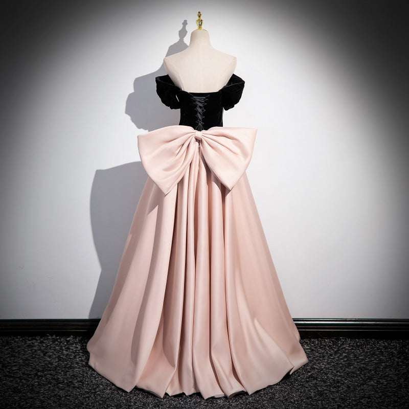 Evening Dress High-End Affordable Luxury Niche French Style High Sense Pink Banquet Annual Meeting Host Solo Vocal Music Art Test