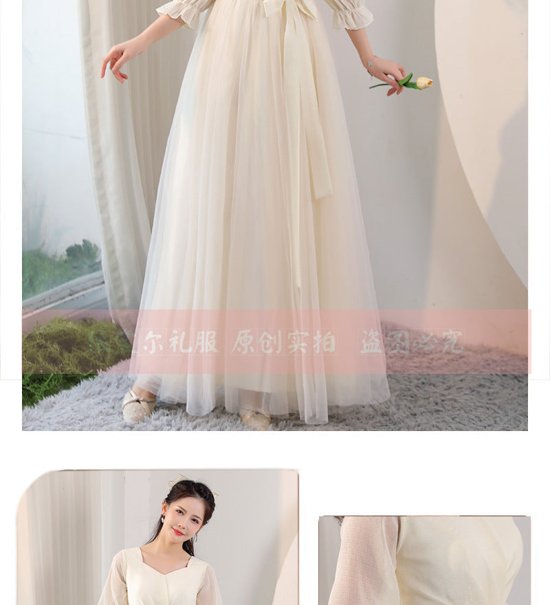 Bridesmaid Dress 2024 New Sisters Group Niche plus Size Slimming Adult Graduation Host Sisters Group Evening Dress