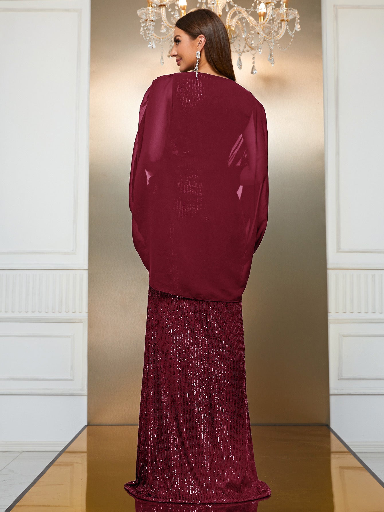 Cross-Border Dance Formal Dress Elegant Long Banquet Evening Dress Broken Size Leak-Picking Special Session