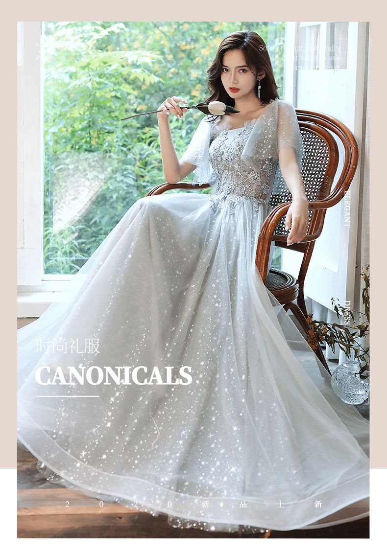 Mori Fresh Banquet Fashion Evening Dress for Women 2024 New Elegant Elegant Fairy Dream Fairy