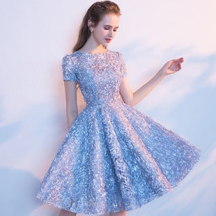 Bridal Toast Dress New Spring Short Red V-neck Engagement Return Wedding Dress for Women Slim Fit Slimming