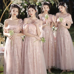 off-Shoulder French Evening Dress 2024 Spring New Banquet FARCENT Mori Style Western Style Host Banquet Evening Dress