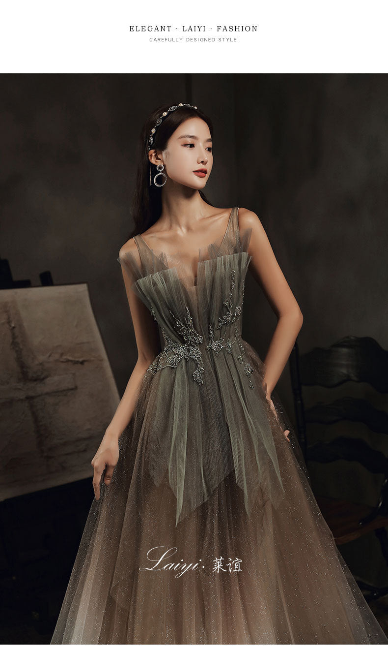 Annual Party Evening Dress 2024 New Autumn and Winter Elegant Host Long Mori Dress Slimming Banquet Dress