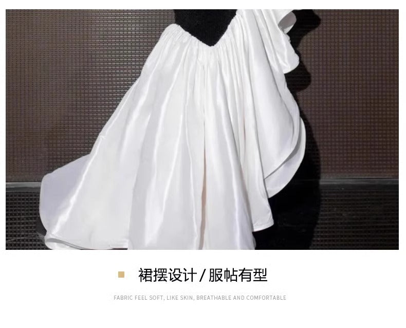 Black Paillette Evening Dress for Women High-End Affordable Luxury Niche Graduation Adult Ceremony Tube Top High-Grade Sense Bridal Party Fishtail Skirt