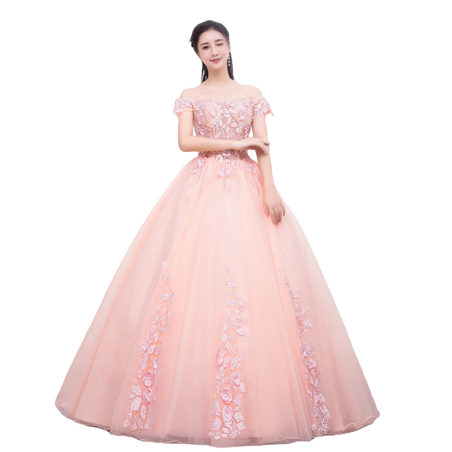 Adult Performance Chorus Clothing Female Student Graduation Party Bel Canto Solo Art Exam Dress Photo Studio Main Picture Photography Colored Mesh