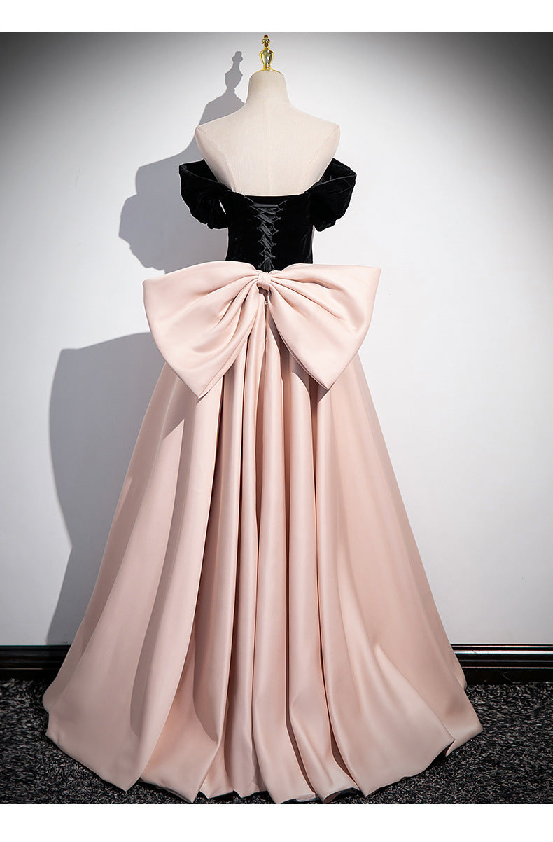 Evening Dress High-End Affordable Luxury Niche French Style High Sense Pink Banquet Annual Meeting Host Solo Vocal Music Art Test