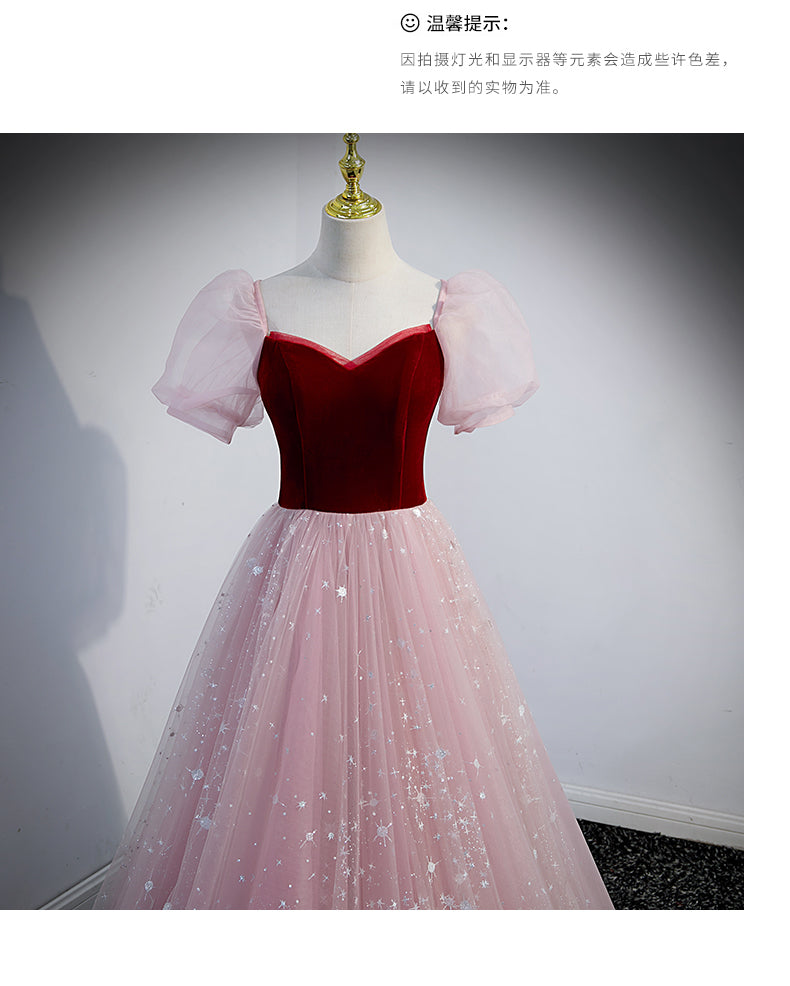 French Princess Dress Evening Dress Female Adult Ceremony Fairy Starry Sky Gradient Dress Student Graduation Ceremony Piano Performance