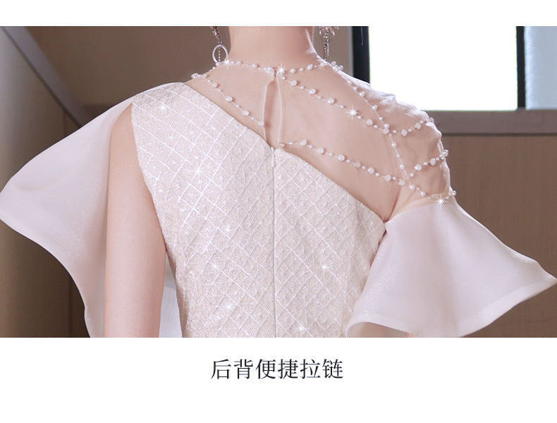 Evening Dress for Women Light Luxury Minority High-End High-Grade Host French Fishtail Heavy Industry Party Elegant
