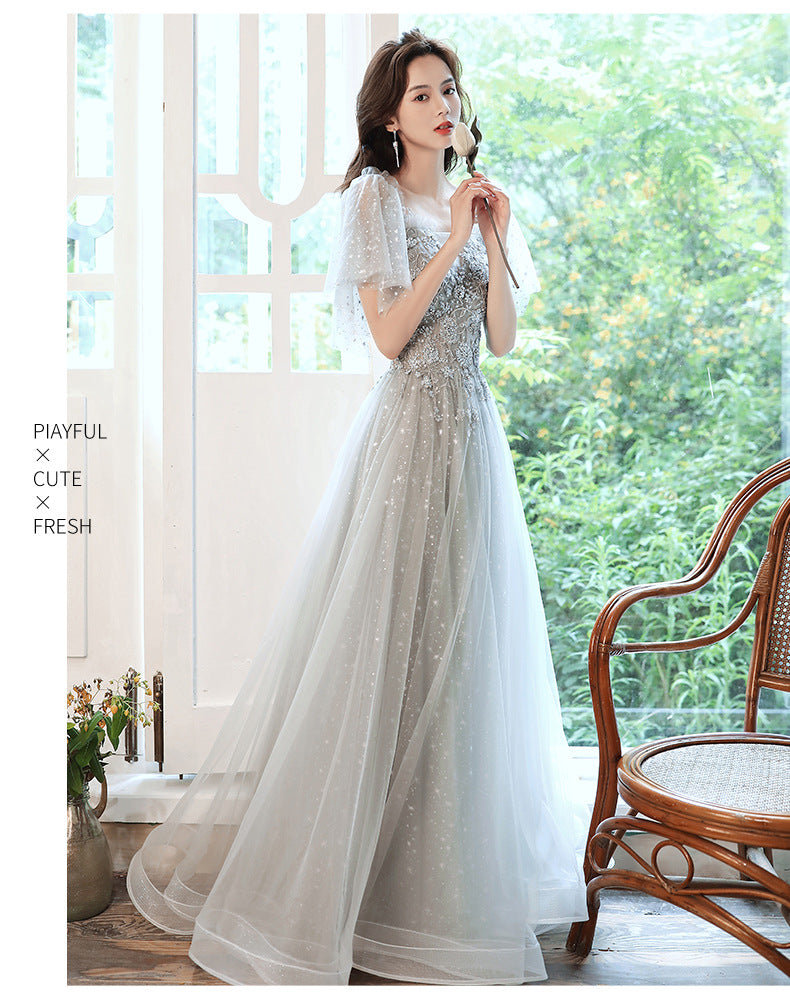 Mori Fresh Banquet Fashion Evening Dress for Women 2024 New Elegant Elegant Fairy Dream Fairy