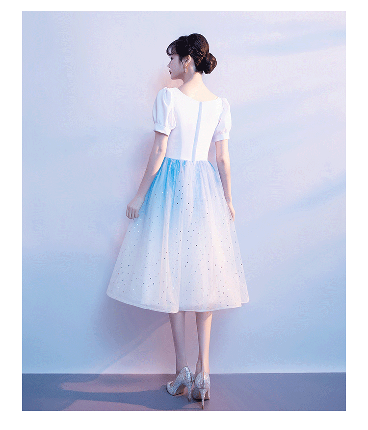Red Song Choir Performance Dress for Women Modern Adult Banquet Conductor Dress Slim Gradient Color Art Exam Dress Academy Style