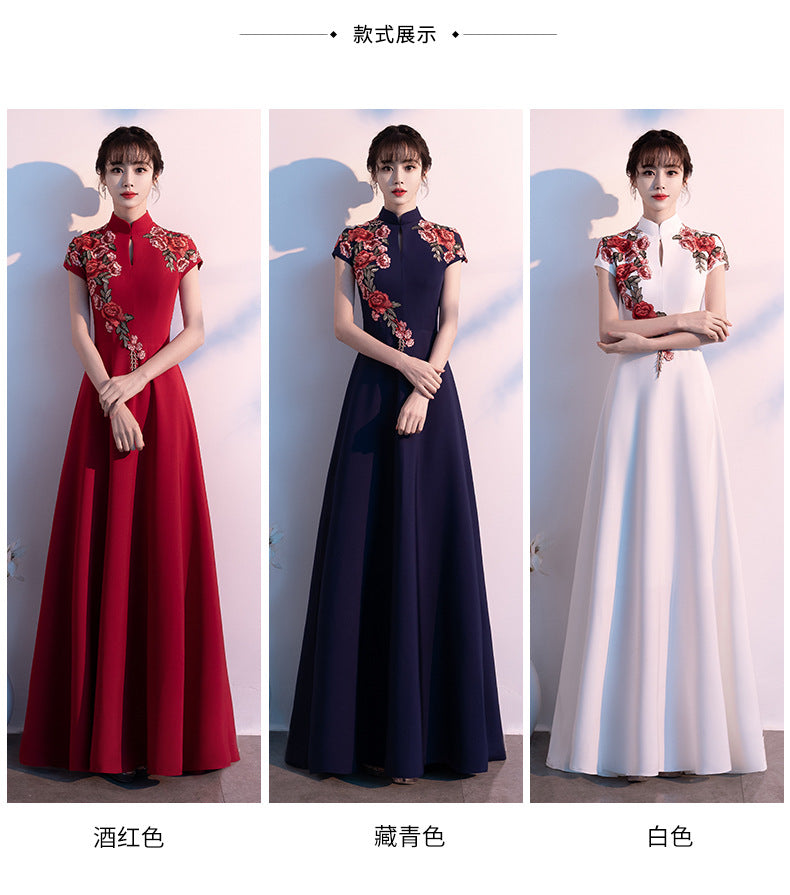 Modern Chorus Costume Female Dress 2024 New Temperament Style Chorus Recitation Solo Evening Dress