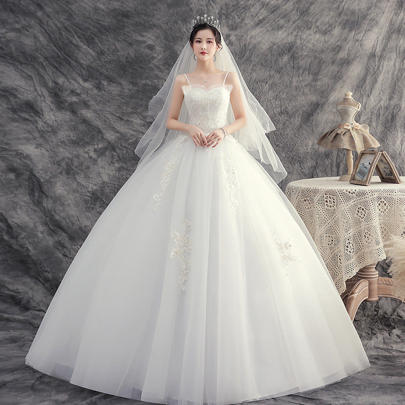 New Wedding Dress for Brides, Forest Style, Petite, Slimming, Super Fairy, Dreamy, Elegant, Light and Simple Dress for Women