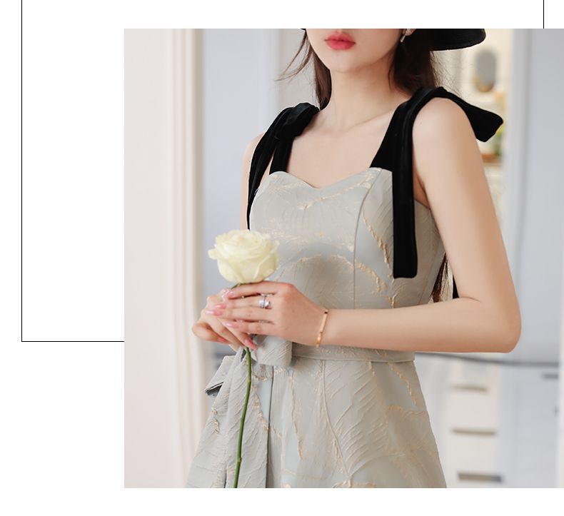 French Style Black Evening Dress Hepburn Style High-End Affordable Luxury Niche Temperament Adult Ceremony Toast Dress High-Grade Light Wedding Dress