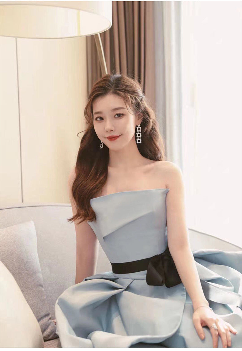 Evening Dress for Women 2024 Winter New Banquet Socialite Host's Dress Dress Women Sexy Evening Dress Long
