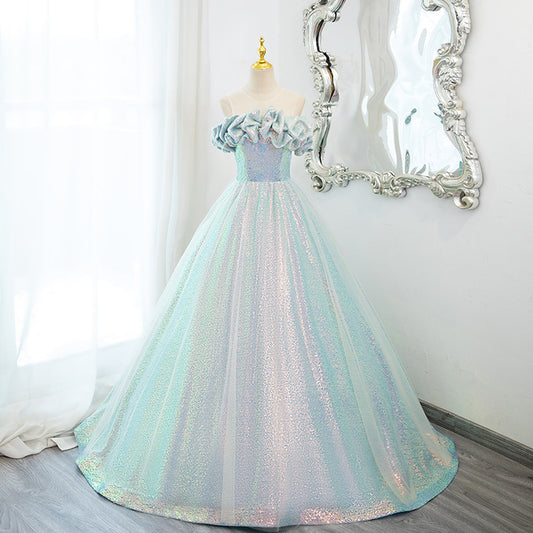 2024 Summer New French Style Temperament Vocal Music Art Test Stage Solo Pettiskirt Report Performance Dress Fairy Style