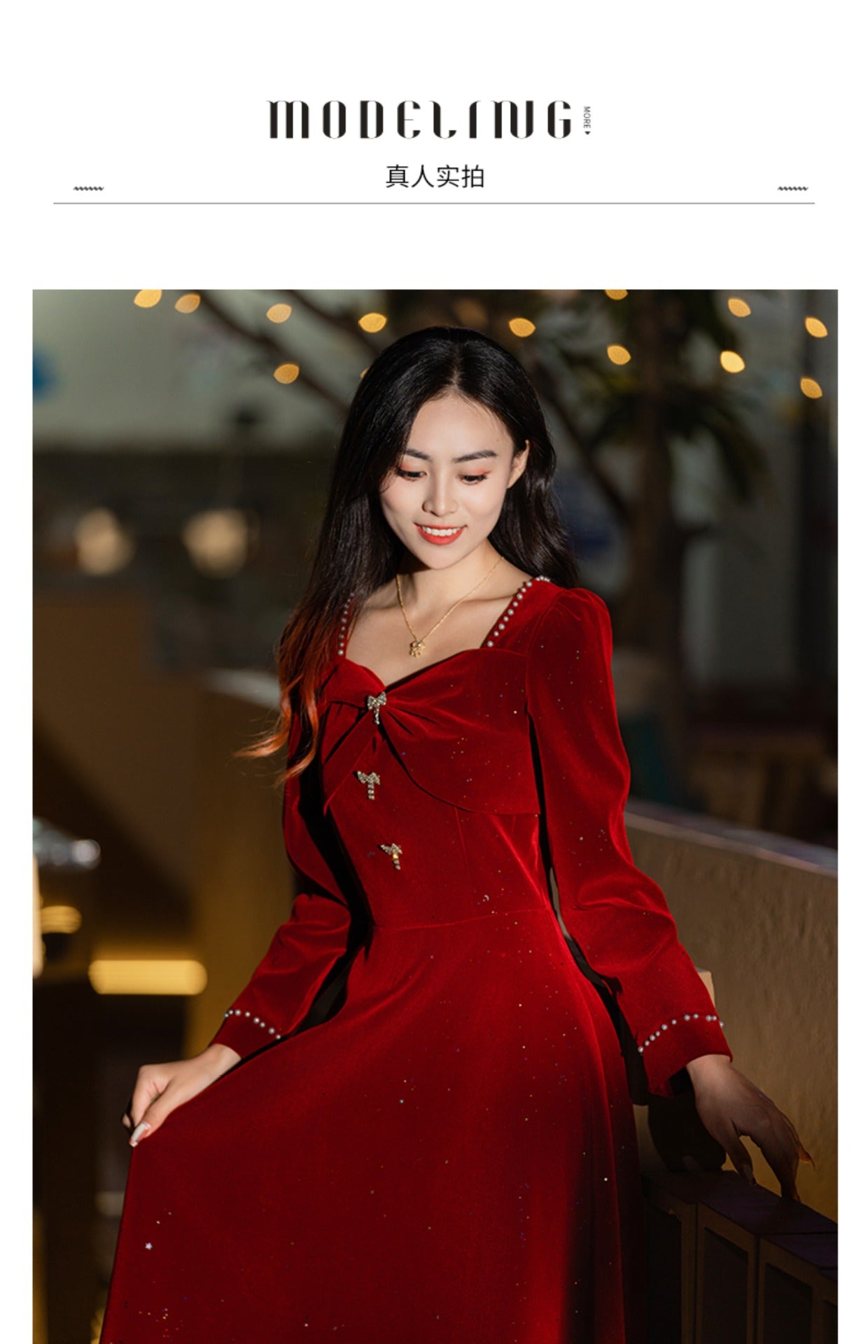 Toast Dress Bride Wine Red Spring and Autumn Wine Red Wedding Back-to-Door Dress Small Size Dress Daily Style