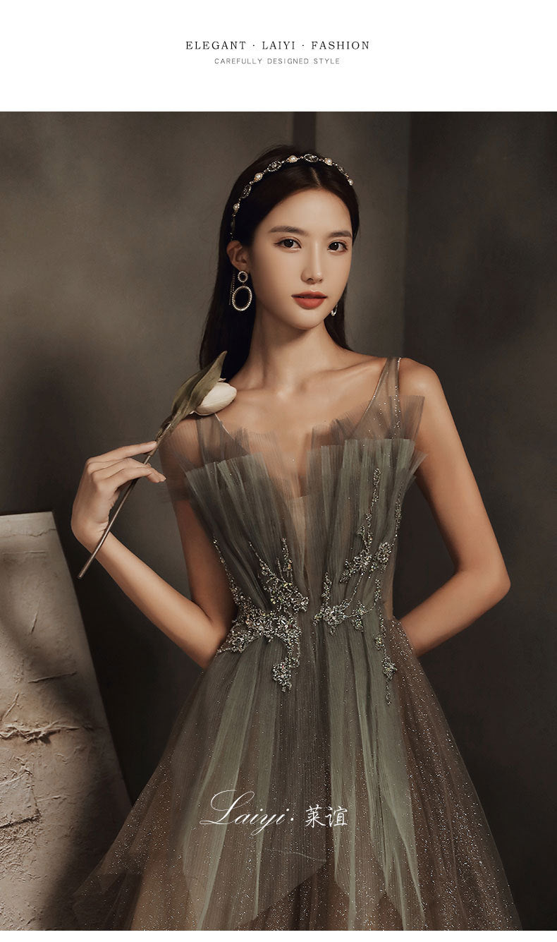 Annual Party Evening Dress 2024 New Autumn and Winter Elegant Host Long Mori Dress Slimming Banquet Dress