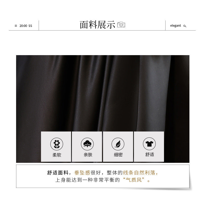 Black Evening Dress Women's Satin High Sense High-End Affordable Luxury Niche Banquet Adult Ceremony Temperament Host Art Test