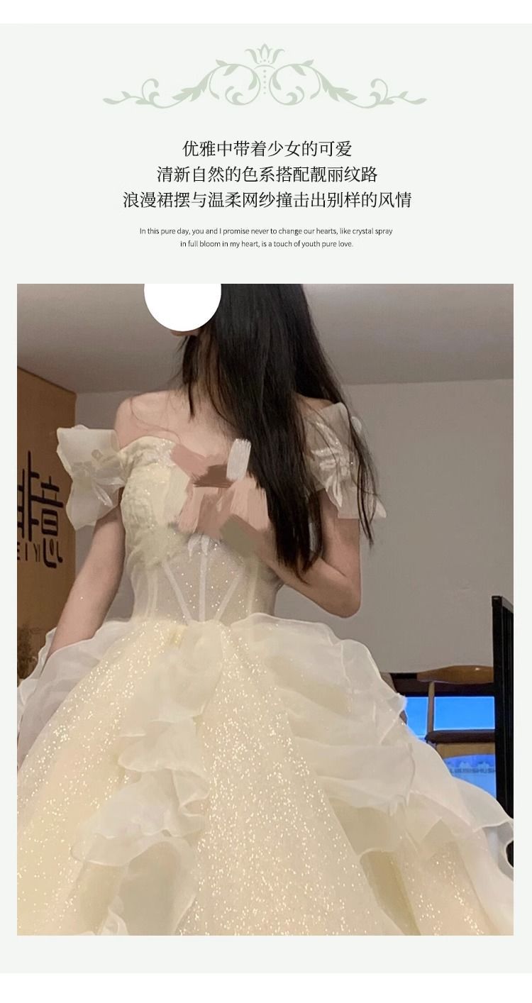 Escape Princess Style Evening Dress Female High Sense Light Luxury Minority Adult Ceremony Student Art Exam Graduate Day Little Dress