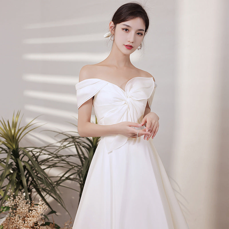 French Light Wedding Dress 2024 New Elegant Princess Style Wedding Veil Mori Travel Photography Toast Dress Bridal Wedding Dress