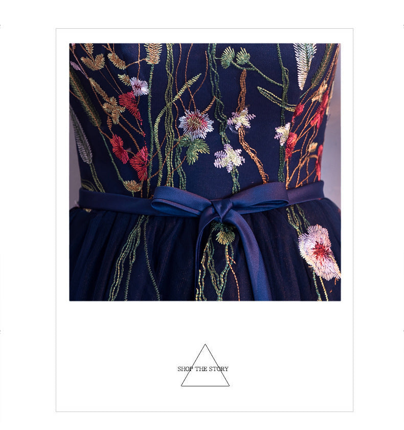 Banquet Evening Dress 040 New Fashion Elegant Dress for Women Small Dress Dress for Women Mid-Length Evening Dress