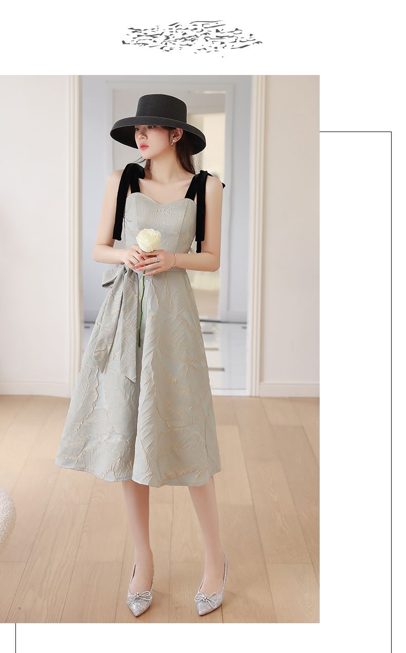 French Style Black Evening Dress Hepburn Style High-End Affordable Luxury Niche Temperament Adult Ceremony Toast Dress High-Grade Light Wedding Dress