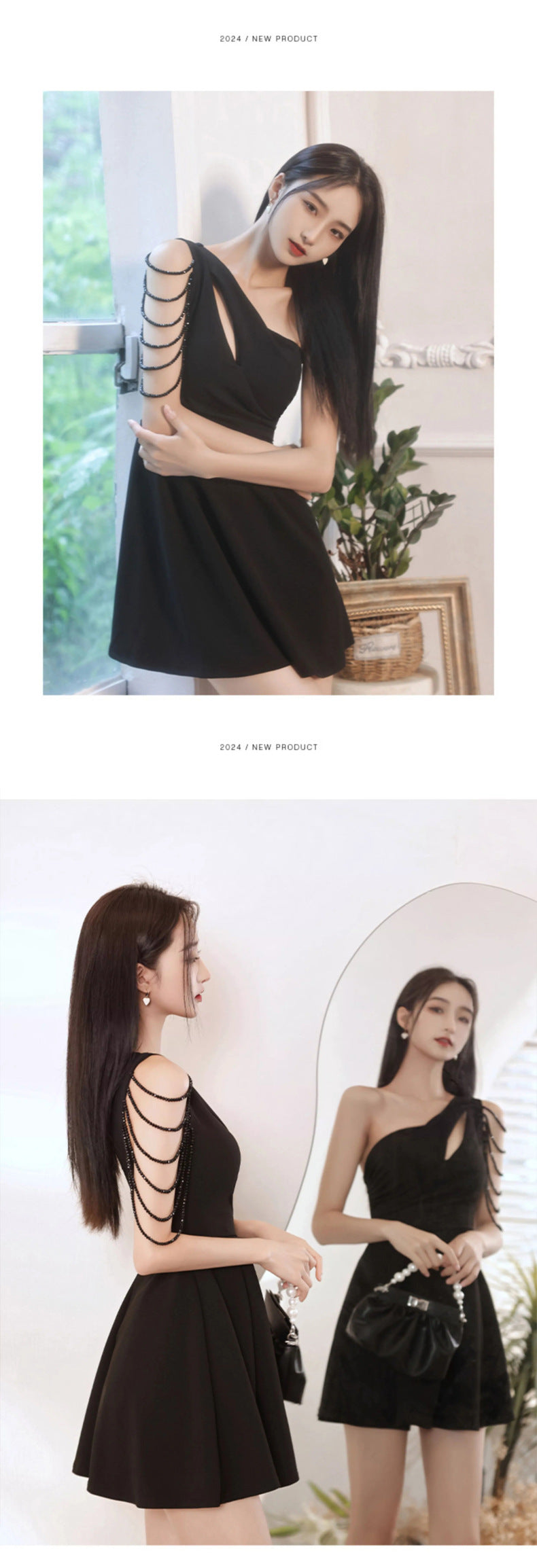 Sexy Night Show Belly-Covering Work Clothes Night Store Graceful and Fashionable Dress Slim Backless Waist-Tight Women's Clothing