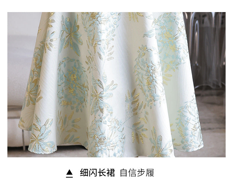Daily Wearable French Suit 2024 New Summer Floral Bridesmaid Dress Dress Small Banquet Evening Dress
