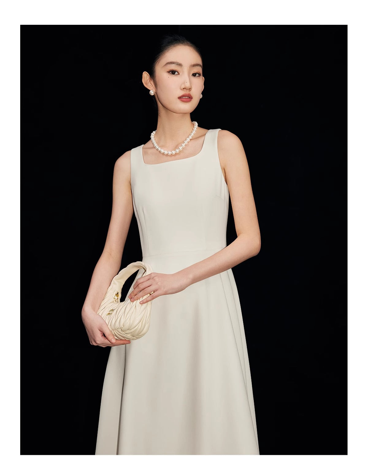 French Style White Dress 2024 New Sleeveless Vest Dress for Women Summer Fashion Slimming Long Dress