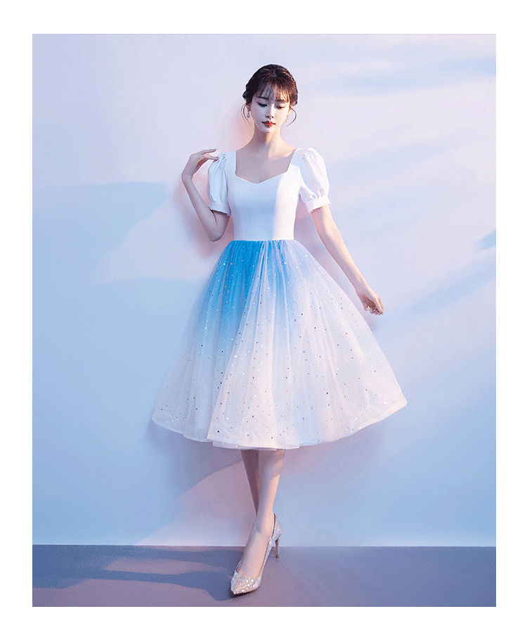 Red Song Choir Performance Dress for Women Modern Adult Banquet Conductor Dress Slim Gradient Color Art Exam Dress Academy Style