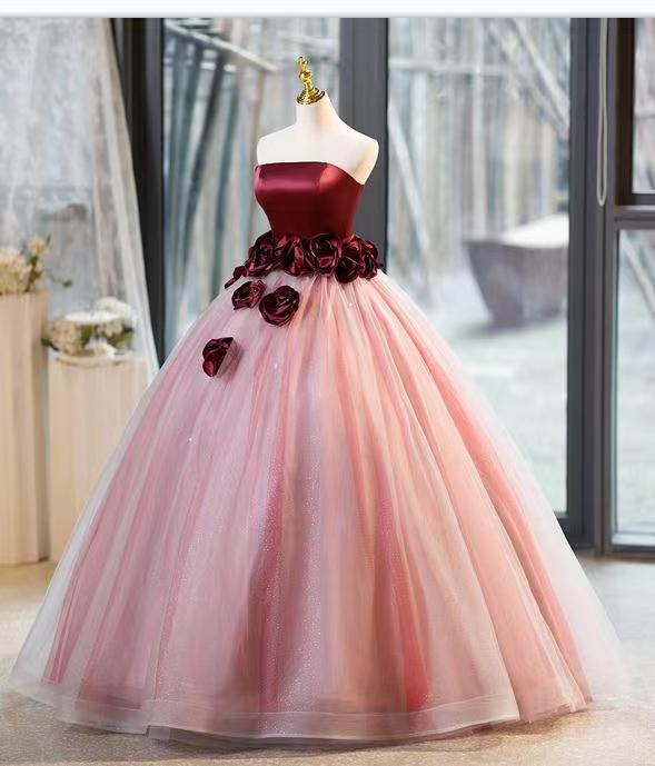 Toast Dress Bride off-Shoulder Engagement Flower Evening Dress Female Long Tulle Dress Summer Fairy Wedding Comfortable Autumn