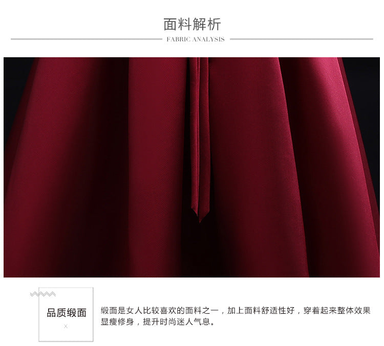 Bridal Toast Dress New Spring Short Red V-neck Engagement Return Wedding Dress for Women Slim Fit Slimming