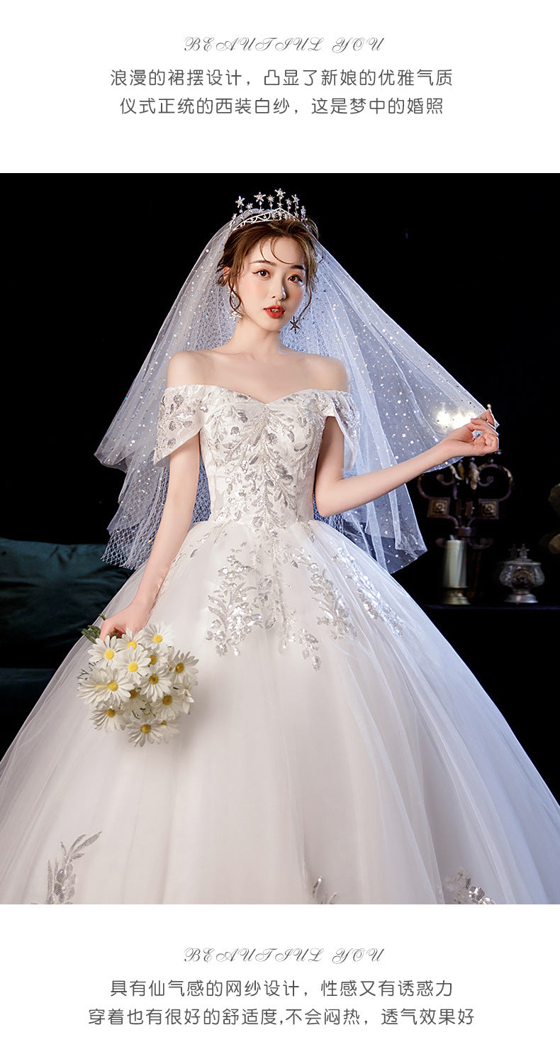 Wedding Dress 2024 New Bridal Floor-Length Dream Wedding Dress Fashion Korean Style Bandeau Princess Elegant Pettiskirt Spring