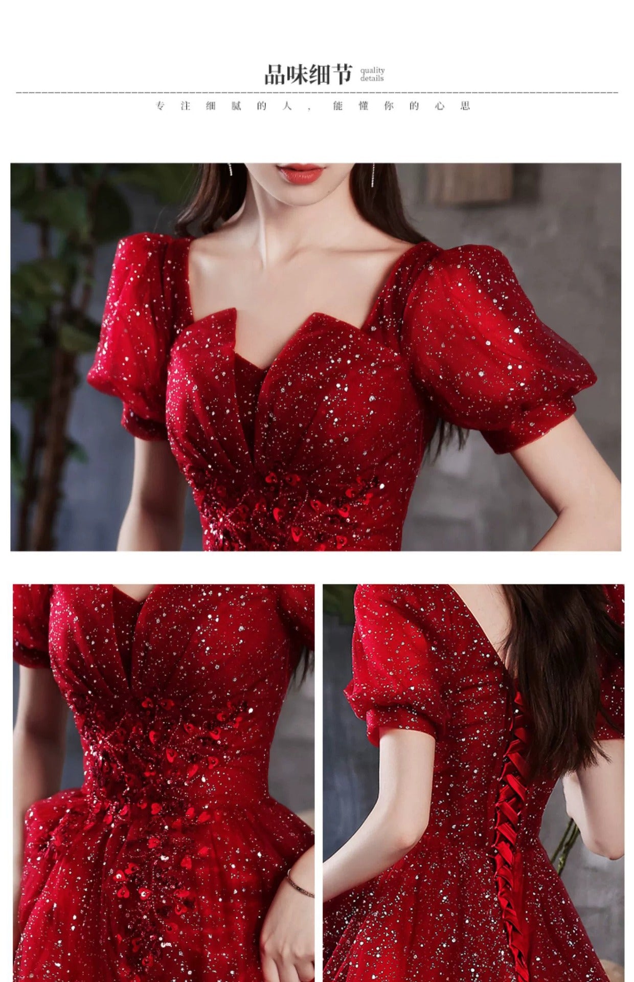 Toast Dress Bride 2024 Red New Style Wedding High-End Elegant Engagement Evening Dress Women's Gauze Dress Autumn