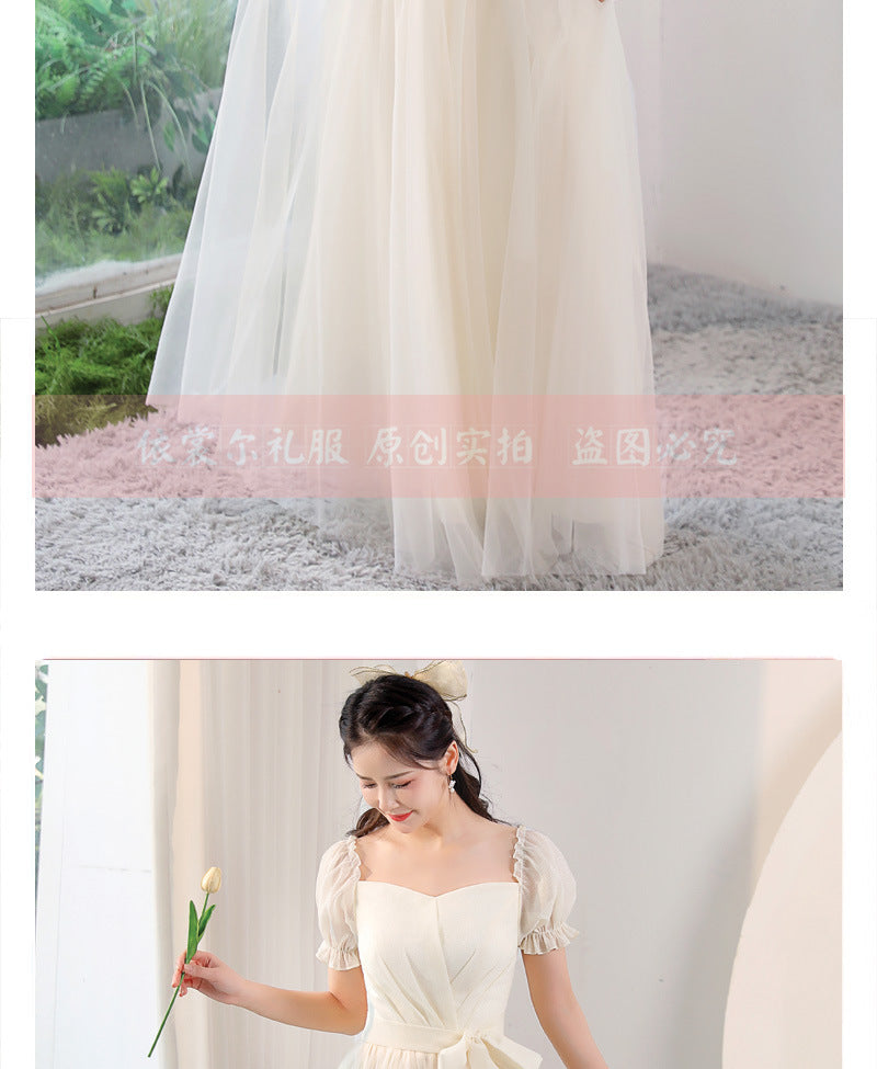 Bridesmaid Dress 2024 New Sisters Group Niche plus Size Slimming Adult Graduation Host Sisters Group Evening Dress