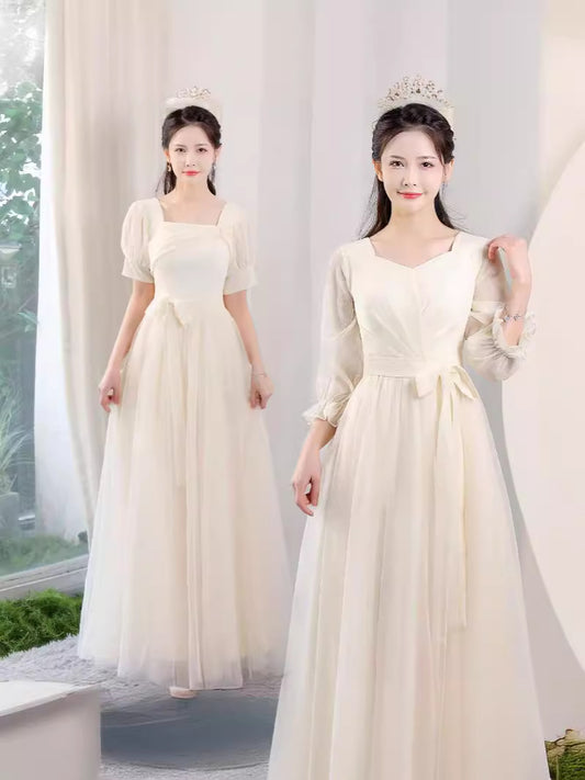 Bridesmaid Dress 2024 New Sisters Group Niche plus Size Slimming Adult Graduation Host Sisters Group Evening Dress