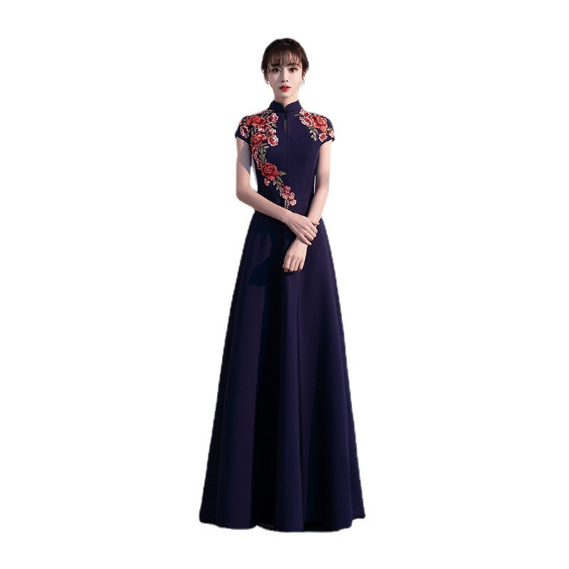 Modern Chorus Costume Female Dress 2024 New Temperament Style Chorus Recitation Solo Evening Dress